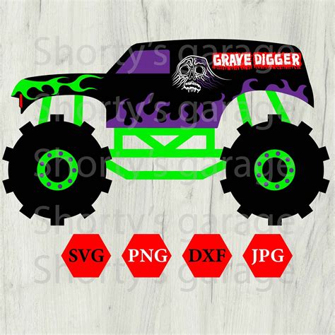 Monster Truck SVG Grave Digger and Son-uva Digger Clipart - Etsy Canada