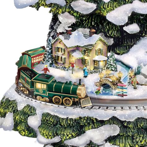 The Thomas Kinkade Animated Christmas Tree - Hammacher Schlemmer Animated Christmas Tree ...