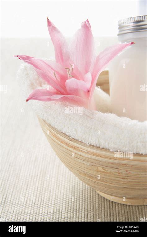 Lily and Lotion Stock Photo - Alamy