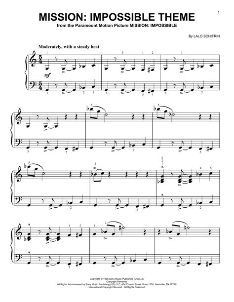 Mission: Impossible Theme | Sheet Music Direct