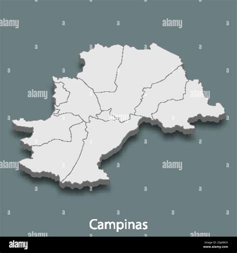 3d isometric map of Campinas is a city of Brazil , vector illustration Stock Vector Image & Art ...