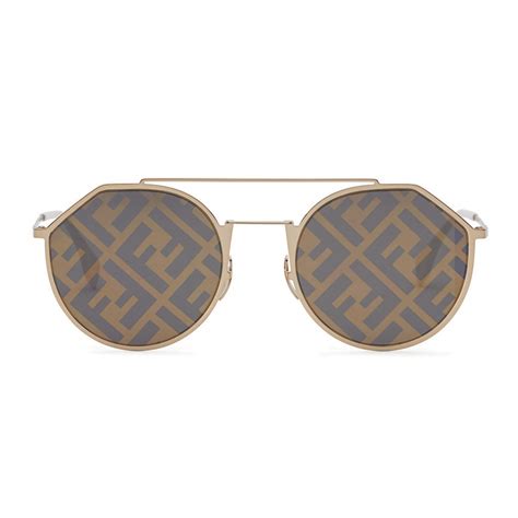 Fendi - Eyeline - Round Sunglasses - Gold - Sunglasses - Fendi Eyewear ...