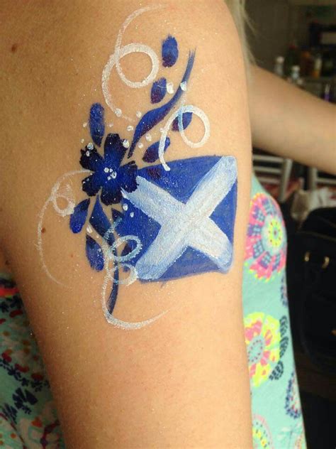 Scotland floral flag painted tattoo | Half sleeve tattoos designs, Scottish tattoos, Scotland tattoo