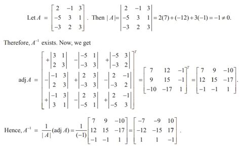 Definition of inverse matrix of a square matrix - Definition, Theorem ...