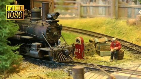 On30 Narrow Gauge Model Railroad Display with Steam Locomotives - YouTube