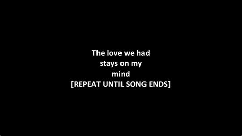 Dru hill-The love we had stay's on my mind (with lyrics on screen)! HD ...