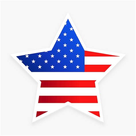 Free Vector | Stylish united states of america flag in star design style on white background