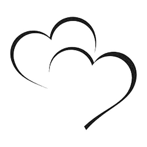 Double Heart PSD Heart Outline Cut File Heart Clipart Heart Shape PSD ...