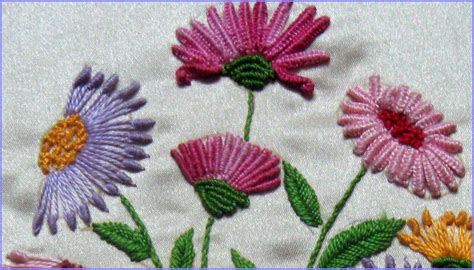 Vani's blog 2 : Dimensional embroidery using Anchor pearl cotton threads - closeup view