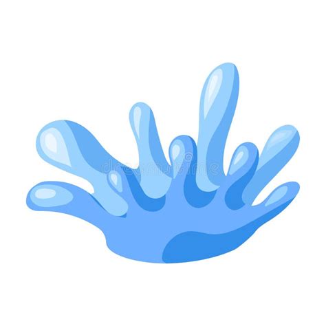 Water Splash Vector Icon.Cartoon Vector Icon Isolated on White Background Water Splash. Stock ...