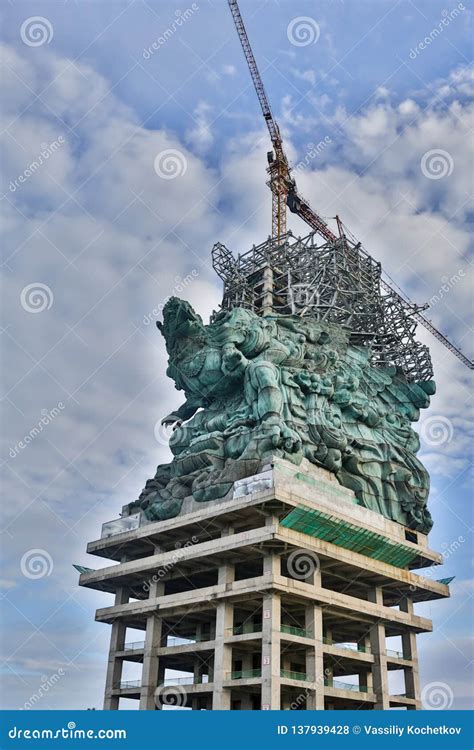 Aerial View of Garuda Wisnu Kencana GWK Statue, Bali. Stock Photo ...