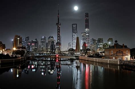 HD wallpaper: Shanghai, China, night view | Wallpaper Flare