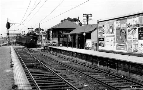 St Albans Station around 1950 - the station used to be north of the level crossing at Main Road ...