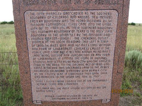 Exploring Oklahoma History - Beaver County Historical Marker (Hwy 3)