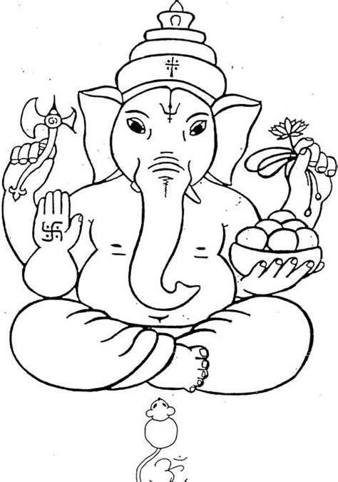 Ganesha Drawing for Kids | all about India | Pinterest | Coloring ...