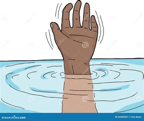 Hand Out of Water stock vector. Illustration of ethnic - 43485831