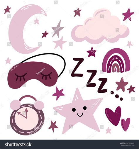 Clip Art Set Good Night Sleep Stock Vector (Royalty Free) 2013218978 | Shutterstock