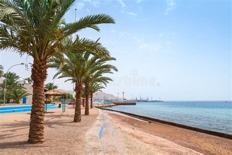 Aqaba Beach at Sunny Day, Jordan Stock Image - Image of blue, coastal ...