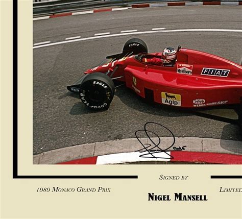 Nigel Mansell signed photo picture autograph Formula 1 FRAMED print ...