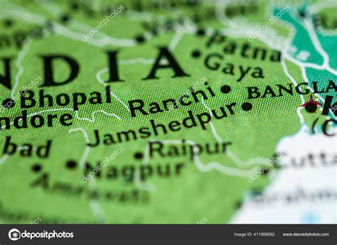 Ranchi India Geographical Map Stock Photo by ©aliceinwonderland2020 411959092