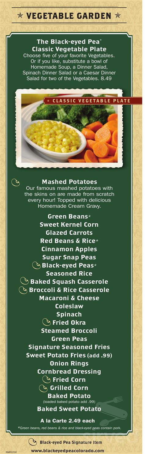 Black-eyed Pea menus in Pueblo, Colorado, United States