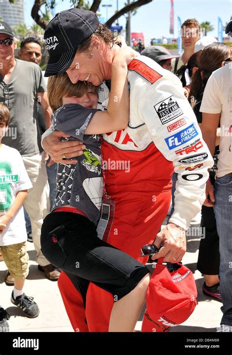 William Fichtner and son The 2011 Toyota Grand Prix Pro Celebrity Race at the Toyota Grand Prix ...