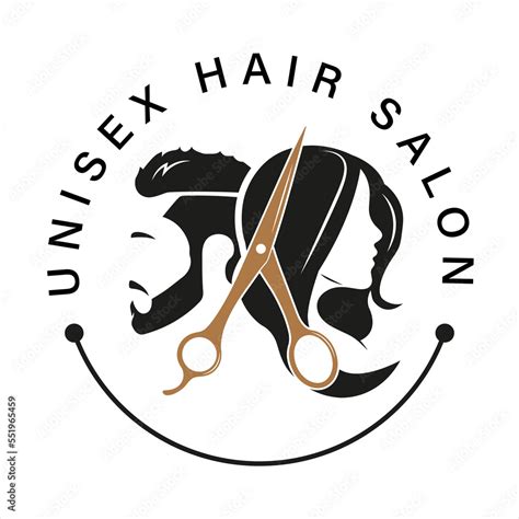 Unisex hair salon logo, printable, Logo or any salon usages. Stock ...