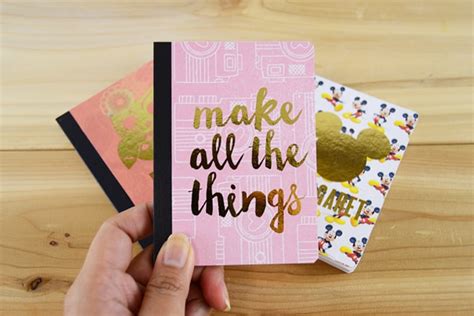 Gold Foil Mini Personalized Notebooks - DIY Candy