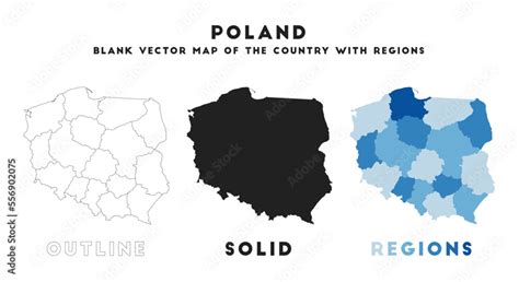 Poland map. Borders of Poland for your infographic. Vector country ...