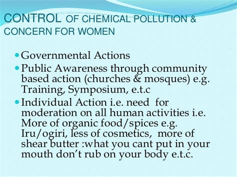 Chemical Pollution- prevention and awareness