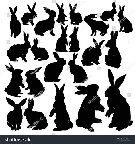 Rabbit Silhouette Vector Illustration Stock Vector (Royalty Free) 663146173 | Shutterstock