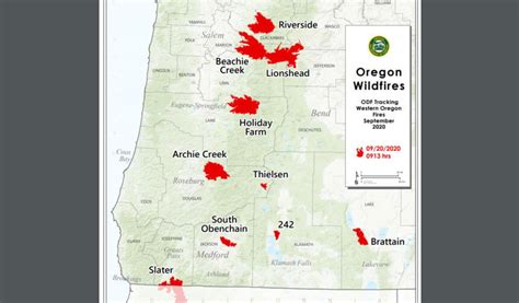 Forest Fire Map Oregon - World Of Light Map