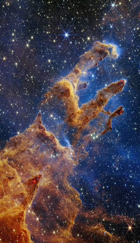 Webb Takes a Stunning, Star-Filled Portrait of the Pillars of Creation (Full View) | ESA/Webb