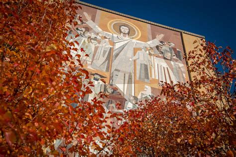 Download Caption: Iconic Touchdown Jesus Mural at the University of Notre Dame Wallpaper ...