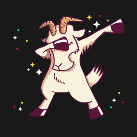 Goat Dabbing Cartoon Funny Graphic Dancing Goat T-Shirt - Goat Dabbing Cartoon - T-Shirt | TeePublic