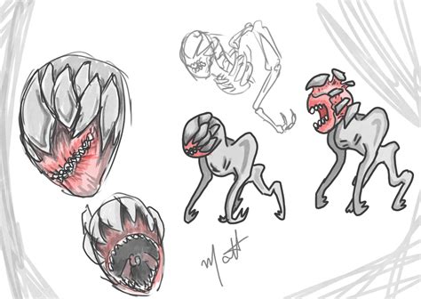 Some sketches of the "A quiet place" creature : r/AutodeskSketchbook