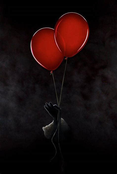 Download Fan Art Pennywise Two Red Balloons Background | ManyBackgrounds.com