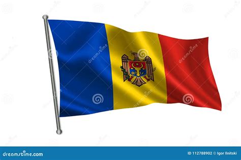 Moldova Flag. a Series of `Flags of the World Stock Illustration ...