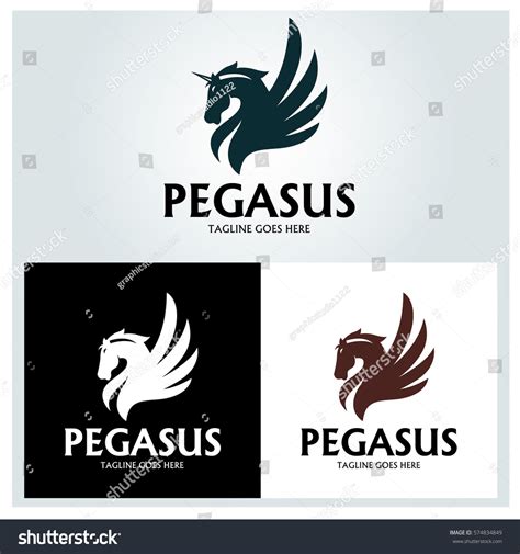 Pegasus Logo Design Template Vector Illustration Stock Vector (Royalty ...