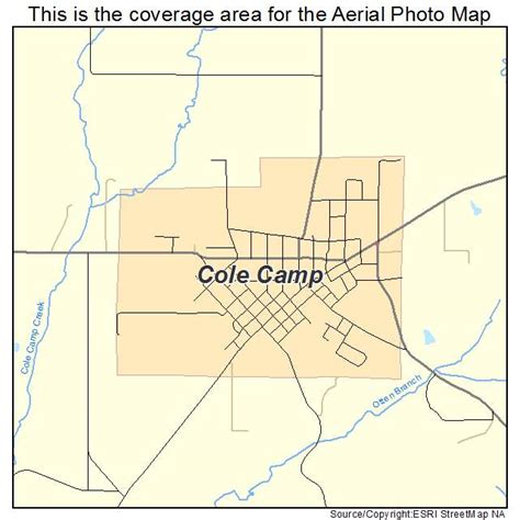 Aerial Photography Map of Cole Camp, MO Missouri