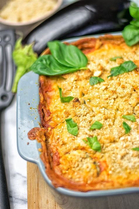 Eggplant Parmesan Zucchini Casserole - Contentedness Cooking