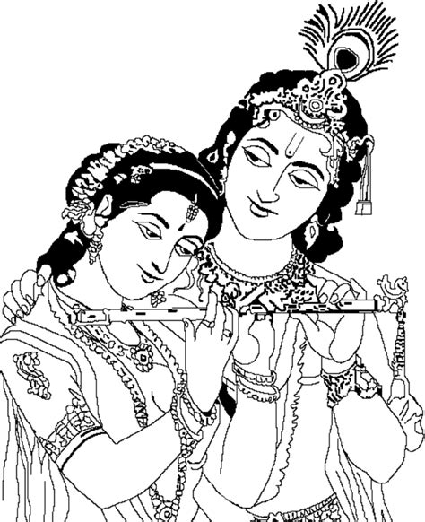 How To Draw Lord Krishna And Radha Step By Step : Krishna Drawing At Getdrawings | Bodewasude