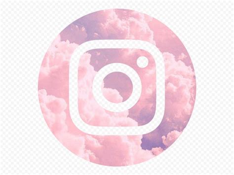 HD Round Pink Cloud Aesthetic Instagram IG Logo Icon PNG | Citypng | Pink instagram, Iphone ...