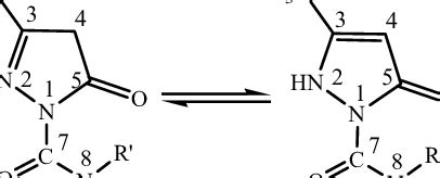 Tautomeric structures of carboxamide derivatives with numbering scheme ...