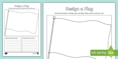 Design a Flag Activity Sheet (teacher made) - Twinkl