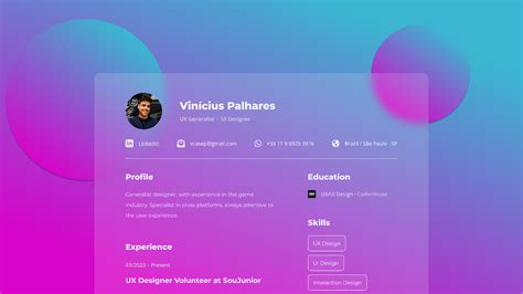CV - Resume Template with thumbnail | Figma