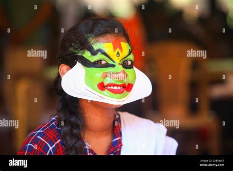 kathakali makeup in kerala Stock Photo - Alamy