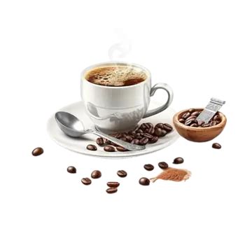 Coffee Metal Spoon, Coffee Beans, Material, Cup PNG Transparent Image and Clipart for Free Download