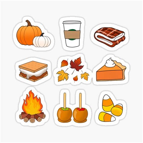 pumpkin spice stickers pumpkin stickers fall sticker sheet Autumn ...