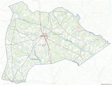 Map of Burke County, Georgia - Thong Thai Real